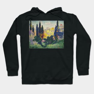 The Cypresses at Cagnes by Henri-Edmond Cross Hoodie